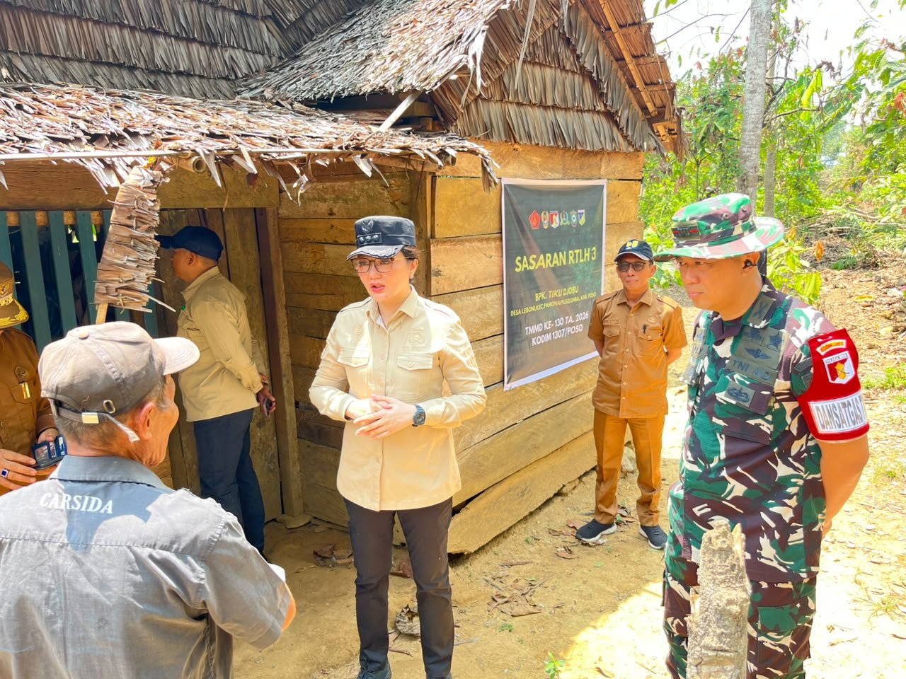 Inspeksi Bupati Poso dan Dandim di Lokasi RTLH Desa Leboni