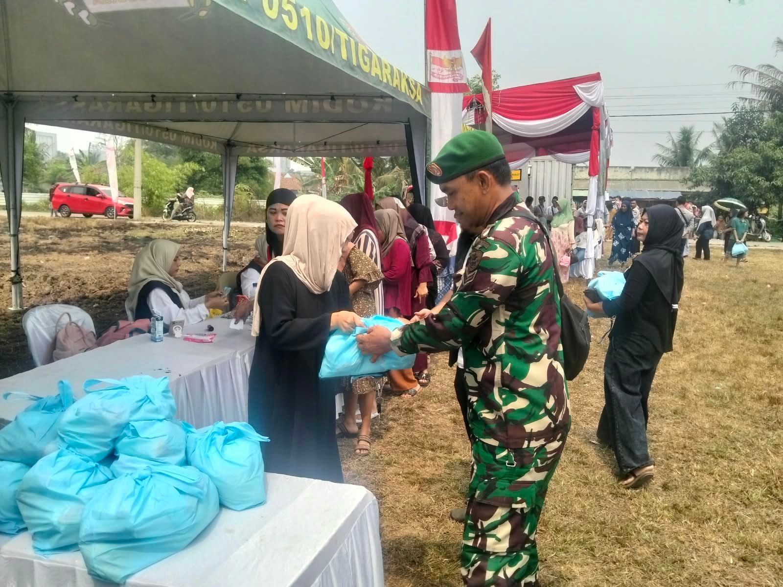 Semarak Gerakan Pangan Murah dalam TMMD ke-130 di Kodim 0510/Tigaraksa