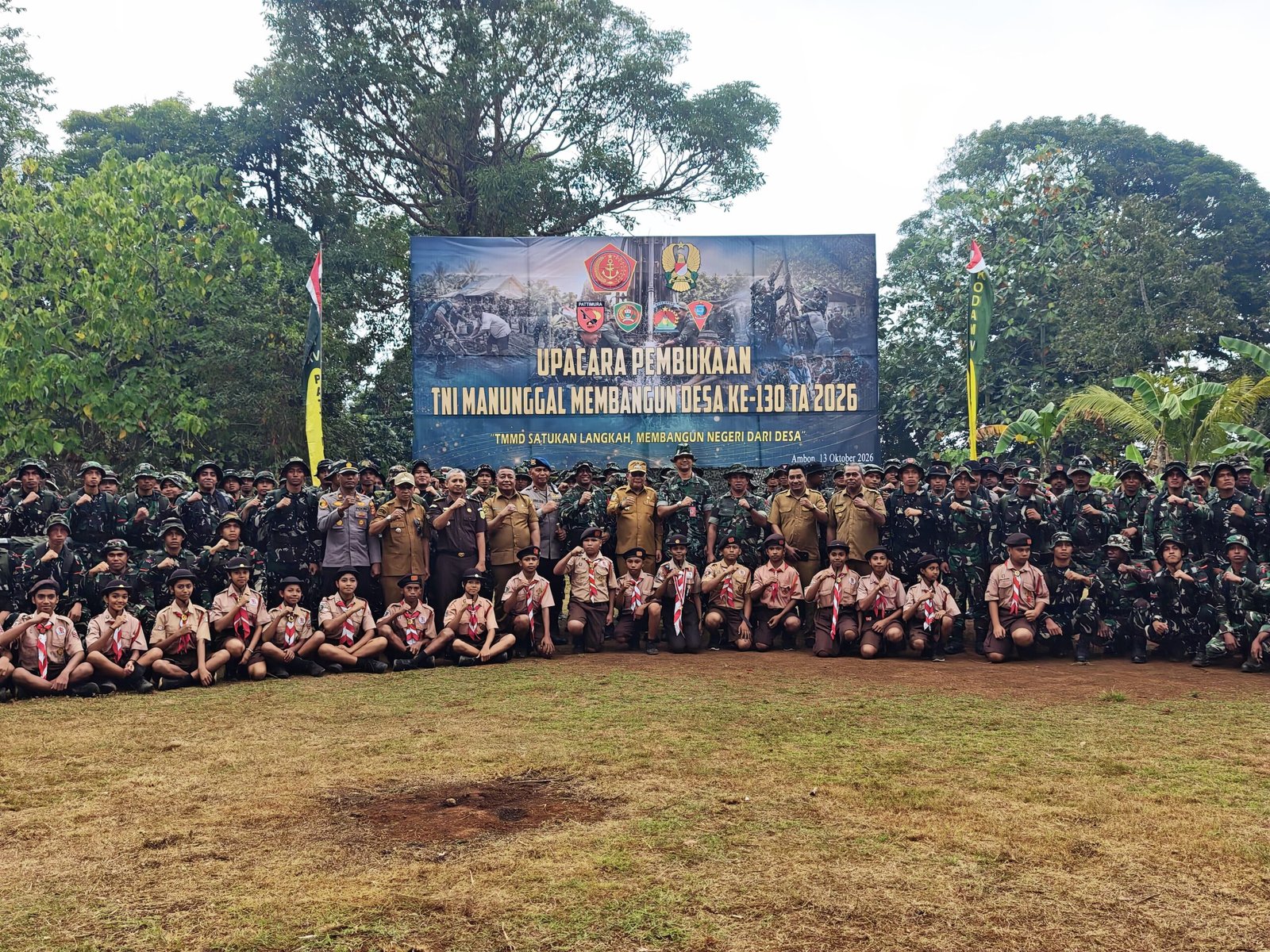 TMMD ke-130 Ambon: Semangat Kebersamaan Membangun Desa