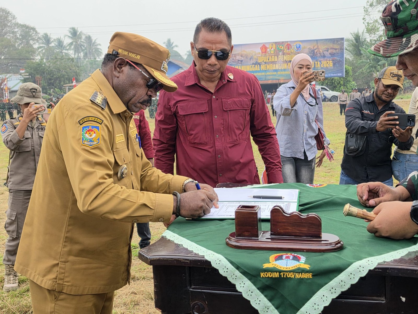 Pembukaan TMMD Ke-130 di Nabire Dipimpin Oleh Bupati