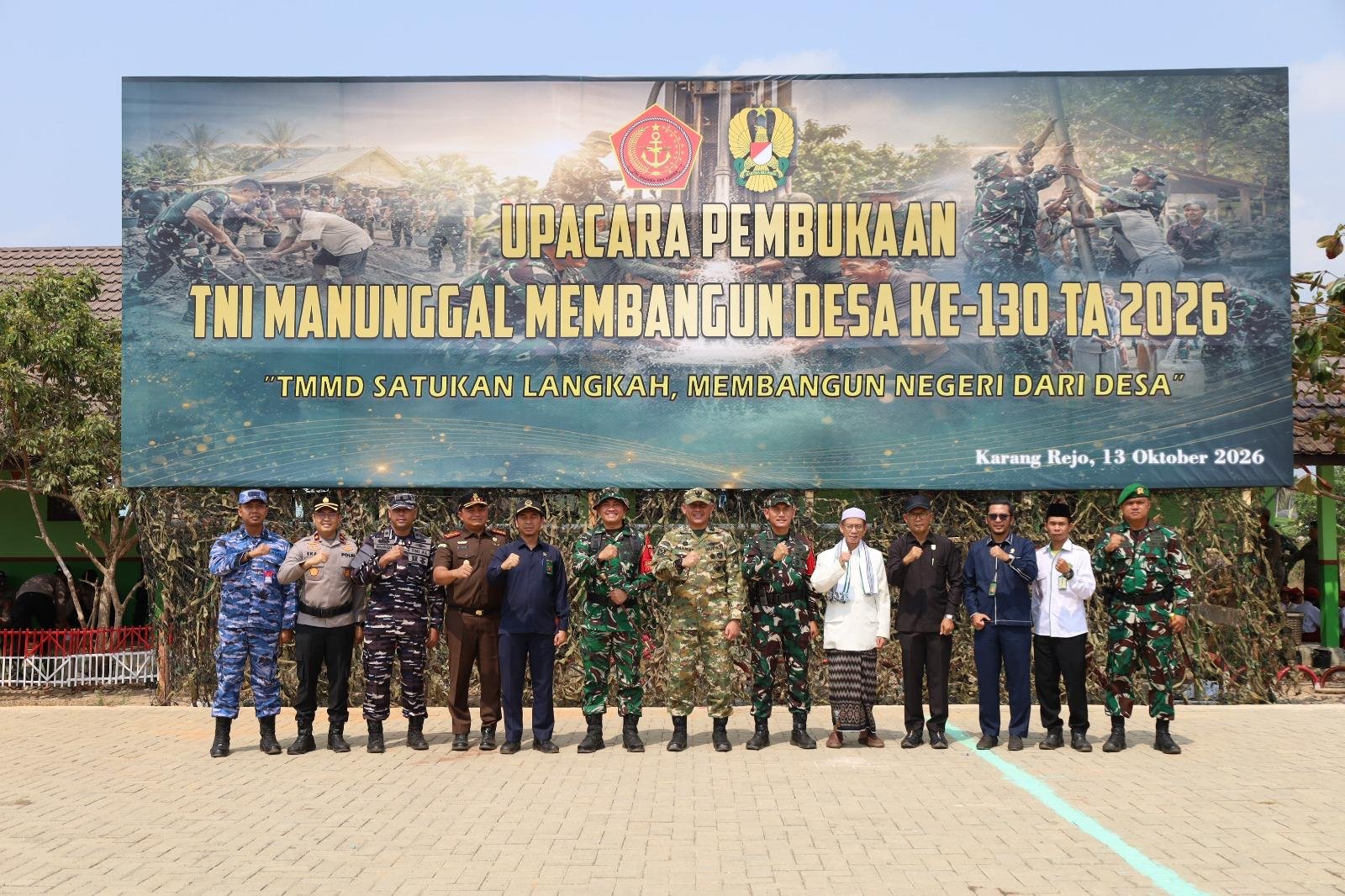 Kodim 1009/Tanah Laut Resmikan TMMD Ke-130 untuk Pembangunan Desa
