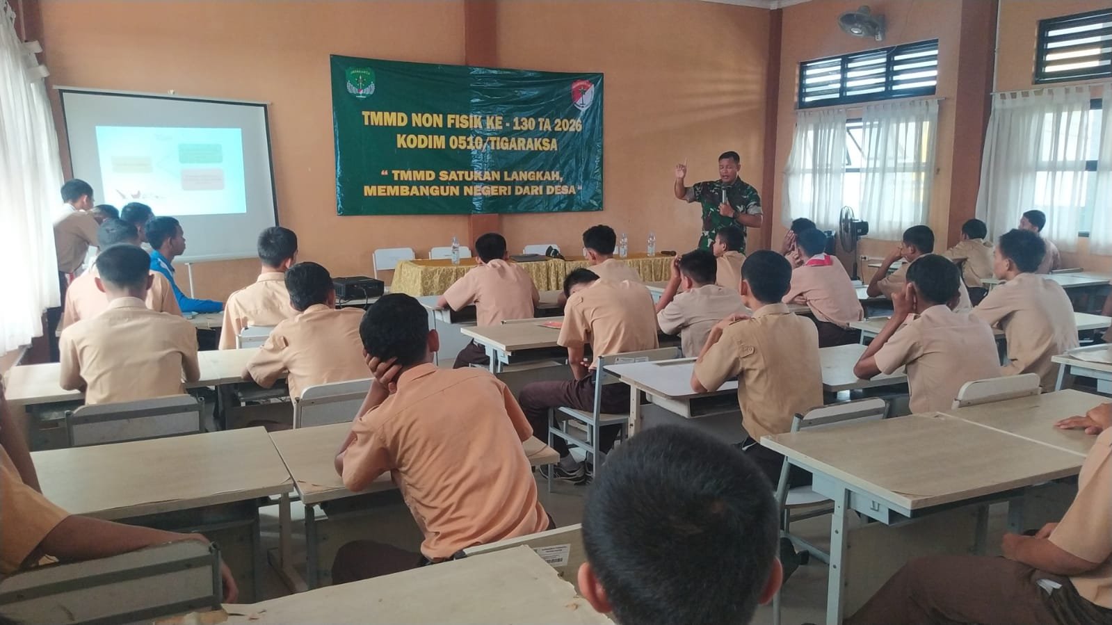 Kodim 0510/Tigaraksa Gelar Penyuluhan Kebangsaan untuk Siswa SMKN 11 Kabupaten Tangerang